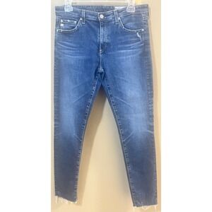 AG Adriano Goldschmied Legging Super Skinny Jeans Women's 29 Distressed Denim‎